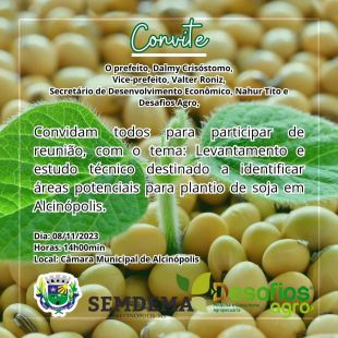 Prefeito Dalmy Crisóstomo convida população para reunião na Câmara de Alcinópolis