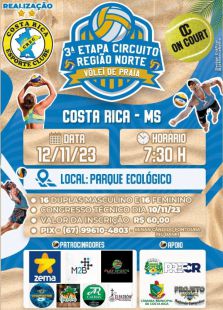 Competições de vôlei de praia acontecem no Parque Ecológico neste final de semana em Costa Rica